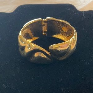 Gold Hinged Cuff Bracelet